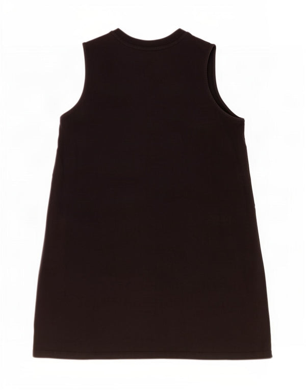 Ellesse Womens Graphic ärmelloses T-Shirt-Kleid UK 12 Medium Schwarz