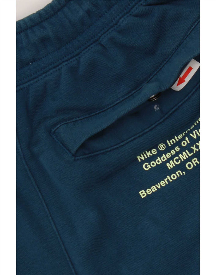 Nike Herren-Sportshorts mit Grafik, Größe S, Blau, Baumwolle