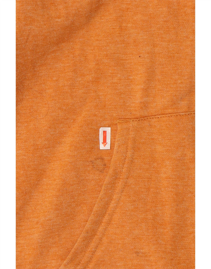 QUIKSILVER Damen-Kapuzenpullover mit Reißverschluss, UK 14, Größe L, Orange, Colourblock-Baumwolle