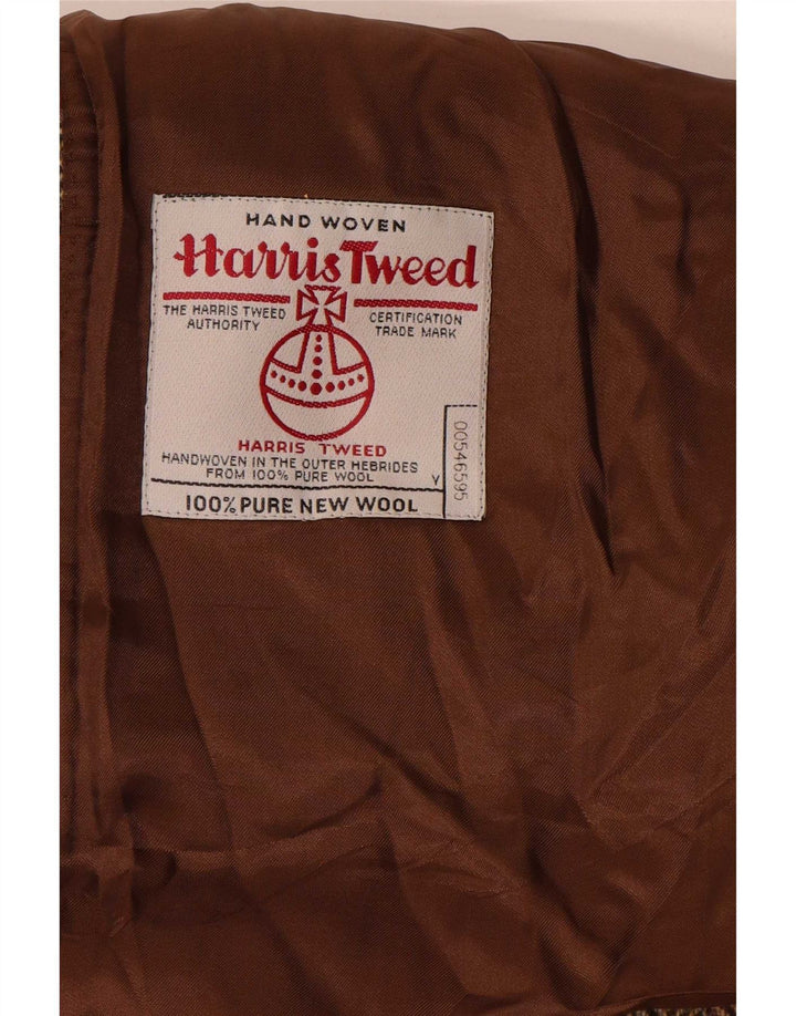 Harris Tweed Herren Blazer Jacke UK 44 2XL Brown Herringbone Classic