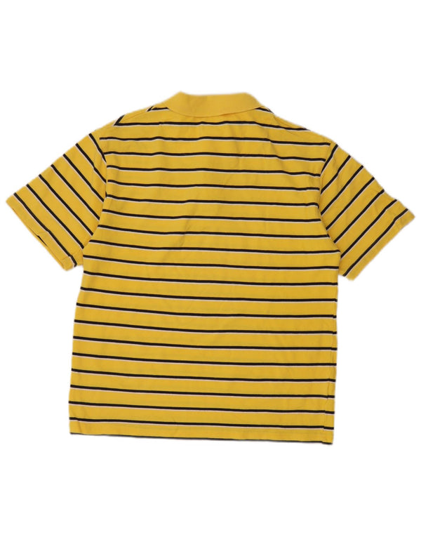 Izod Poloshirt für Jungen, 13–14 Jahre, groß, gelb gestreift, Baumwolle