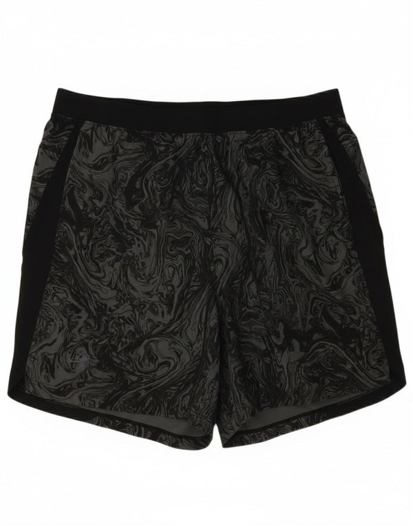 Under Armour Mens Abstract Pattern Sport Shorts Large  Black