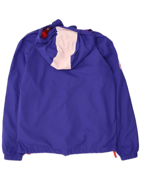 Superdry Herren-Anorakjacke mit grafischer Kapuze, UK 36, Small, Blau, Farbblock