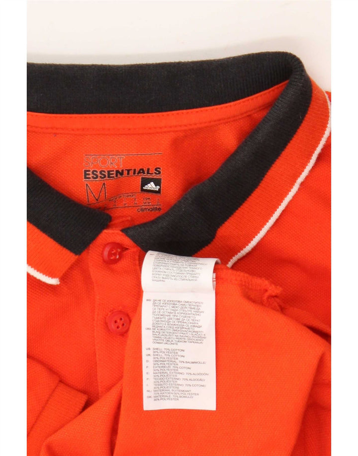 Adidas Herren Climalite Poloshirt Mittelorange Colourblock Baumwolle