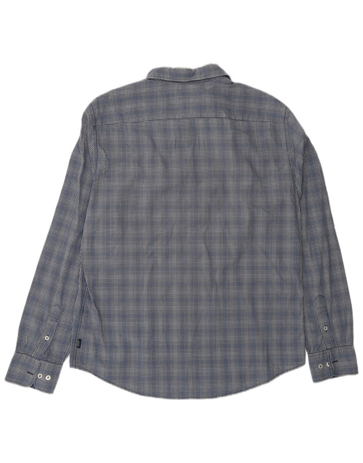 Armani Jeans Herrenhemd XL Marineblau Gingham