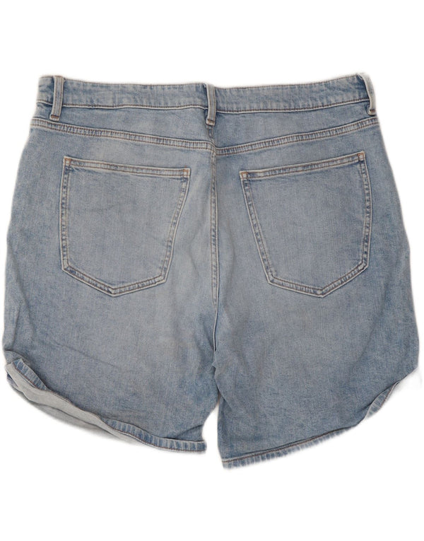 Marks & Spencer Damen Boyfriend-Jeansshorts UK 16 Large W38 Blau