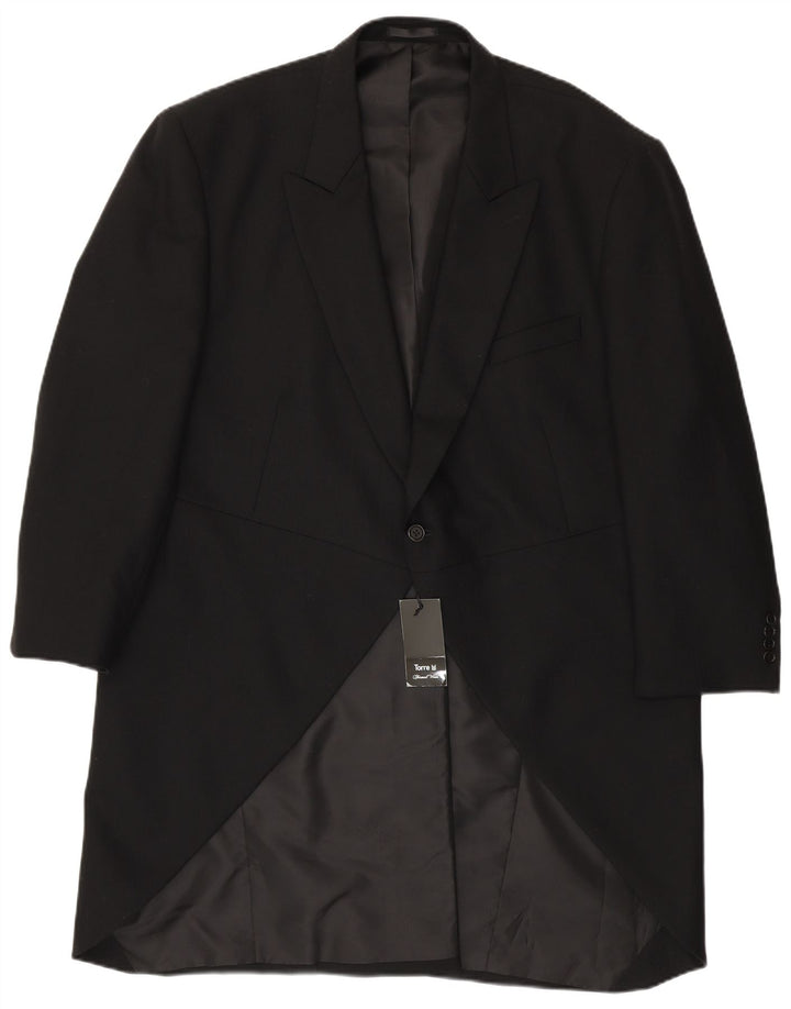 Torre Herren Frack-Blazer-Jacke, UK 50 5XL, schwarze Wolle