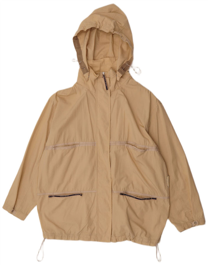 Krizia Jeans Damen Übergroße Utility-Jacke UK 14 Large Gelbe Baumwolle
