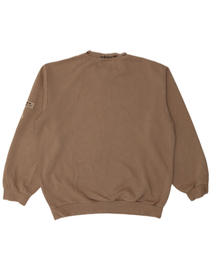 Adidas Herren Grafik-Sweatshirt-Pullover, mittelbeige Baumwolle