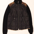 ALVIERO MARTINI Damen Wattierte Jacke IT 52 2XL Schwarzes Colourblock-Nylon