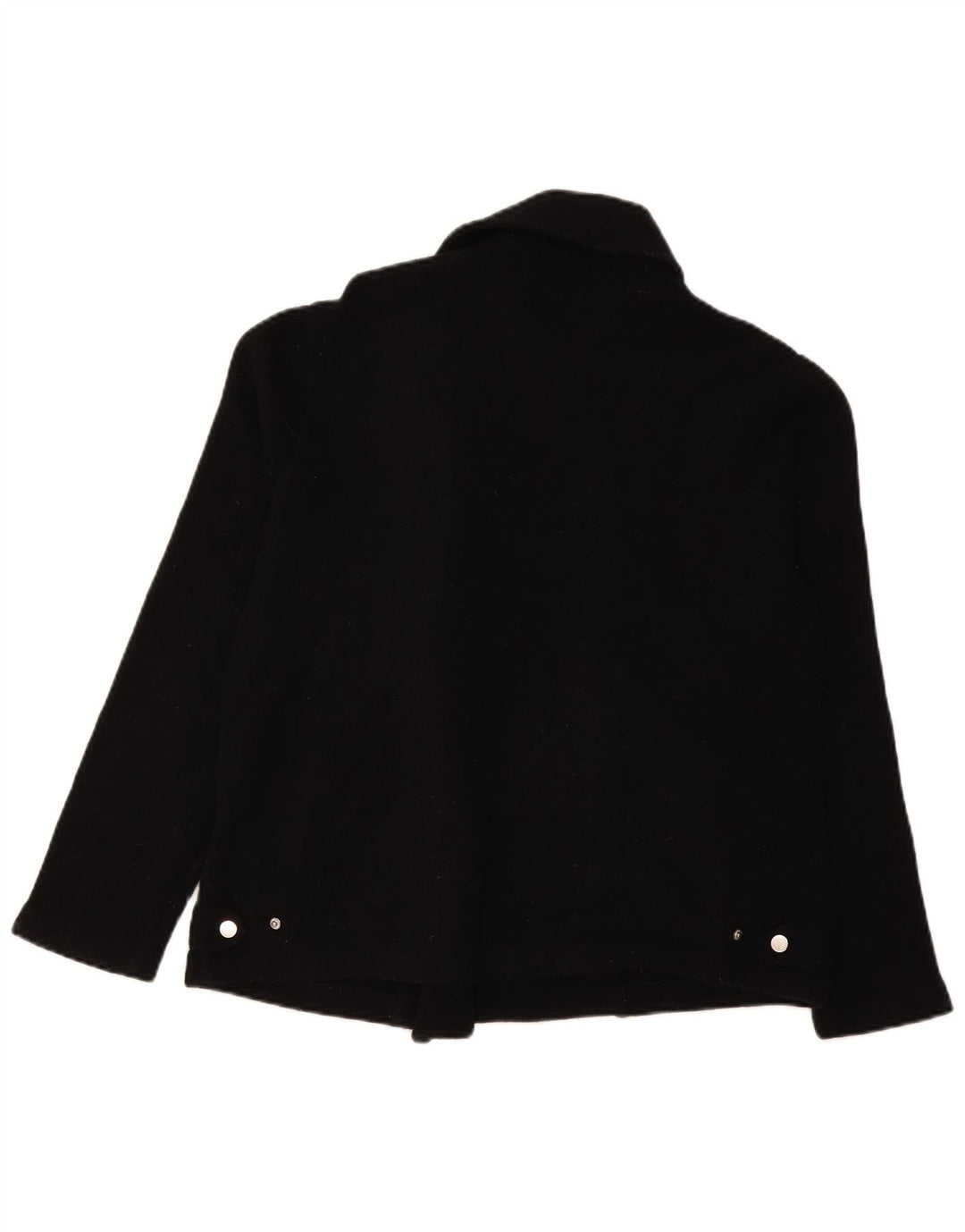Laura Ashley Damen-Blazer mit durchgehendem Reißverschluss, UK 18, XL, schwarze Lammwolle