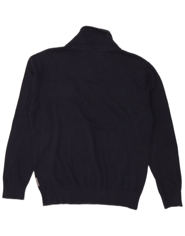 FRENCH CONNECTION Herren-Pullover mit Schalkragen, XL, Marineblau, Acryl