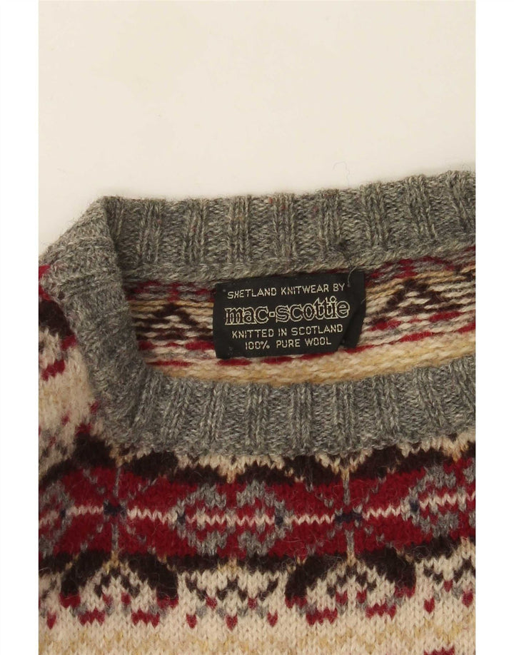 Vintage Herren-Pullover mit Rundhalsausschnitt, mittelgroß, mehrfarbig, klassisch