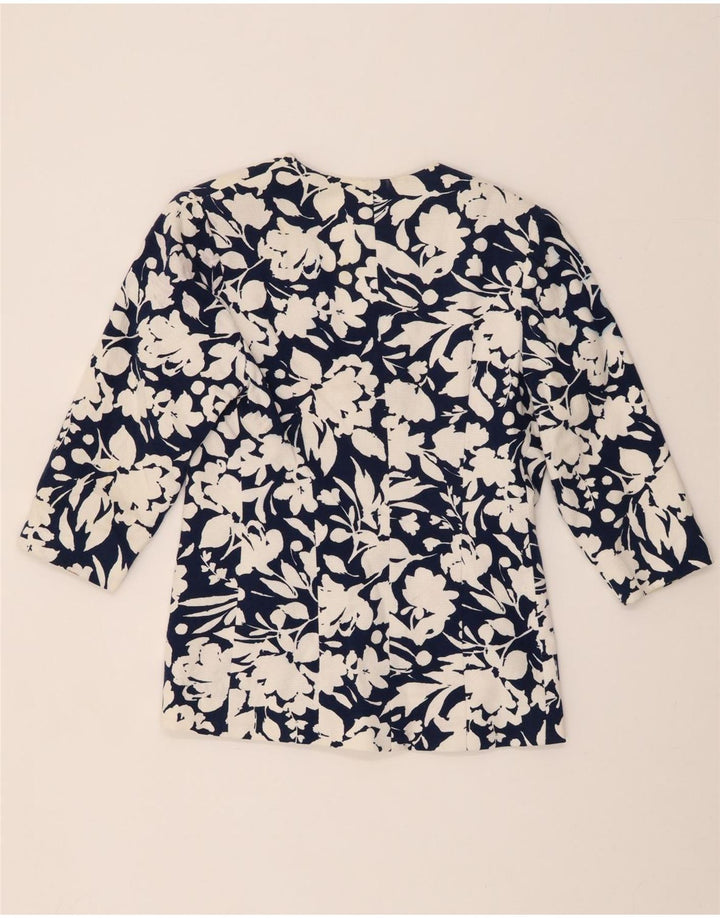 LUISA SPAGNOLI Damen 3/4-Ärmel-Blazerjacke IT 46 Large Marineblau