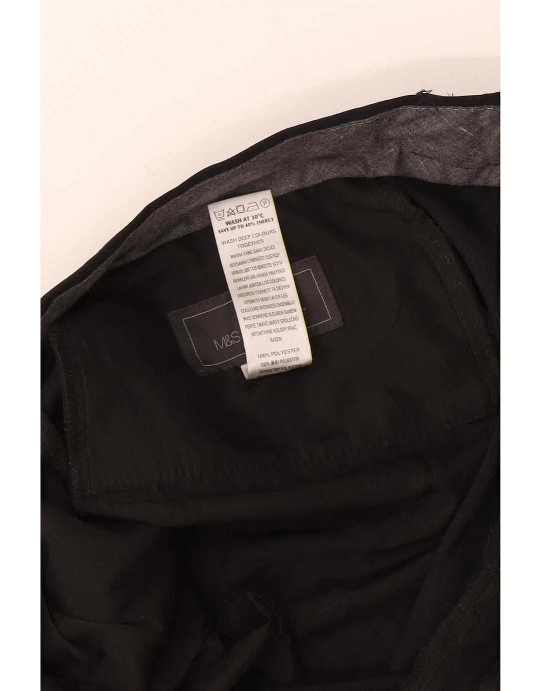 Marks & Spencer Herren-Anzughose mit normaler Passform, W36 L33, marineblaues Polyester