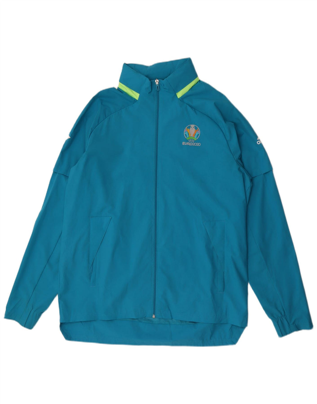 Adidas Herren-Trainingsanzug mit grafischer Kapuze, groß, blau, Farbblock