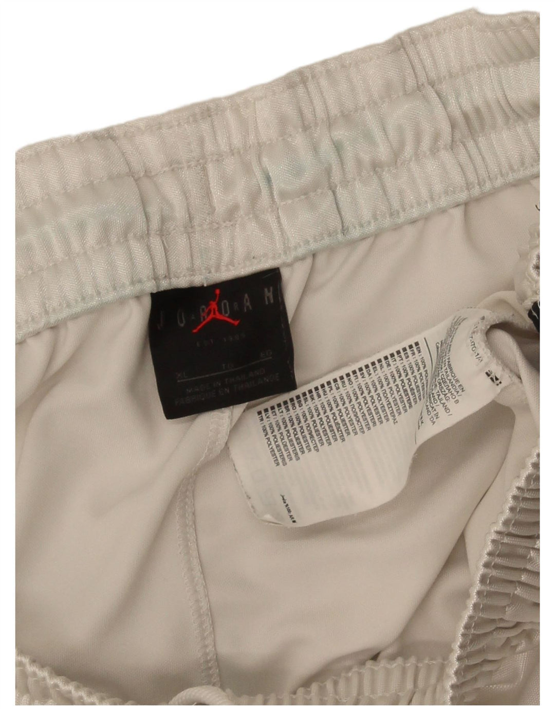 Jordan Herren-Sportshorts XL, weißes Colourblock-Polyester