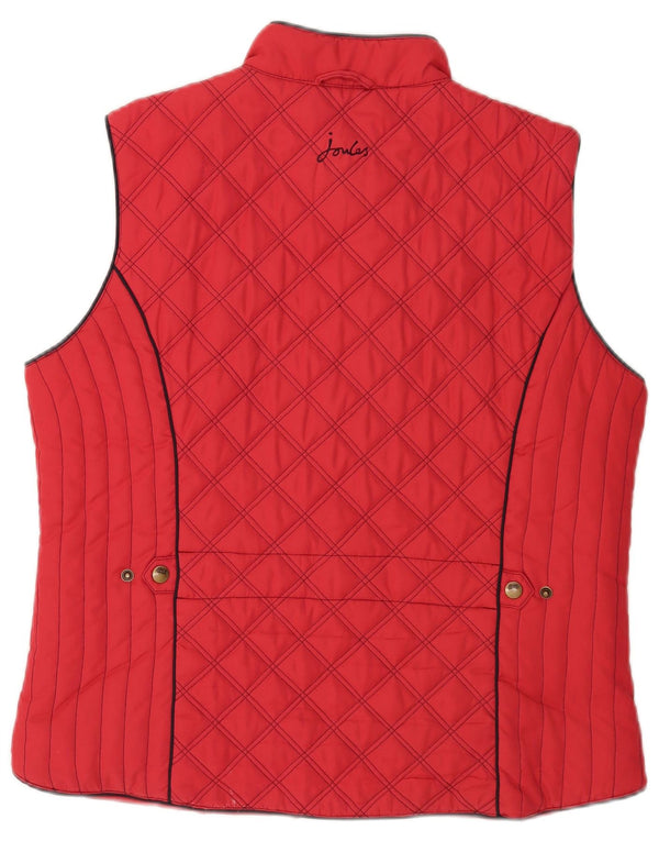 Joules Damen Steppweste UK 16 Large Rot Polyester