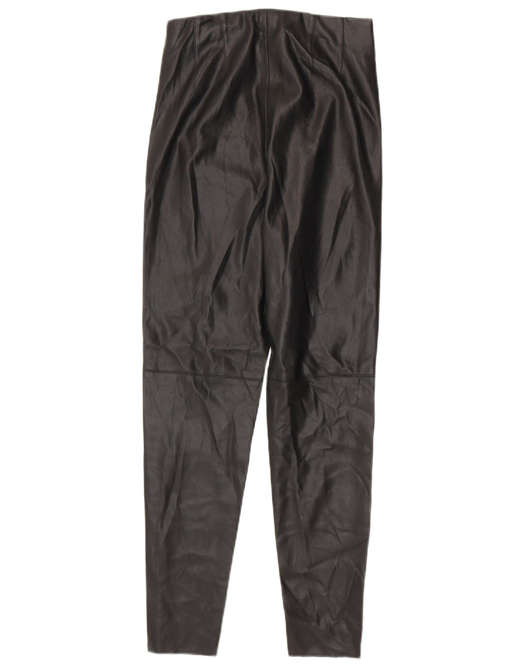 Zara Damen-Leggings aus Kunstleder, mittelgroß, W28, L27, schwarzes Polyurethan