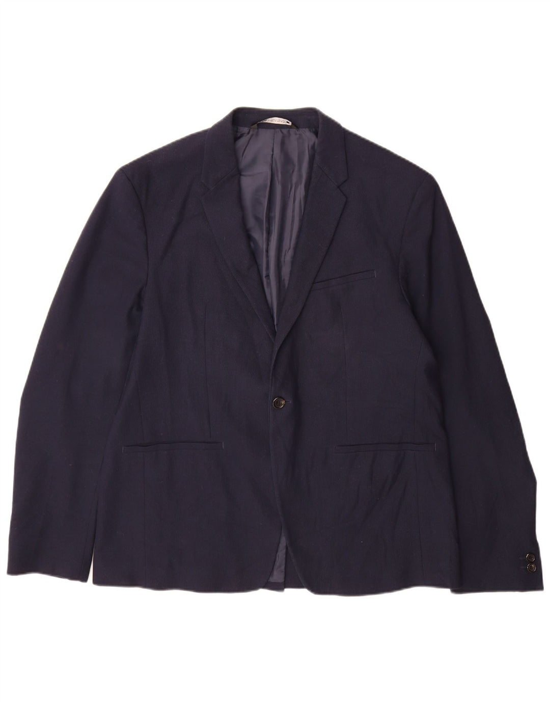 Zara Herren 1-Knopf-Blazerjacke EU 54 XL Marineblau