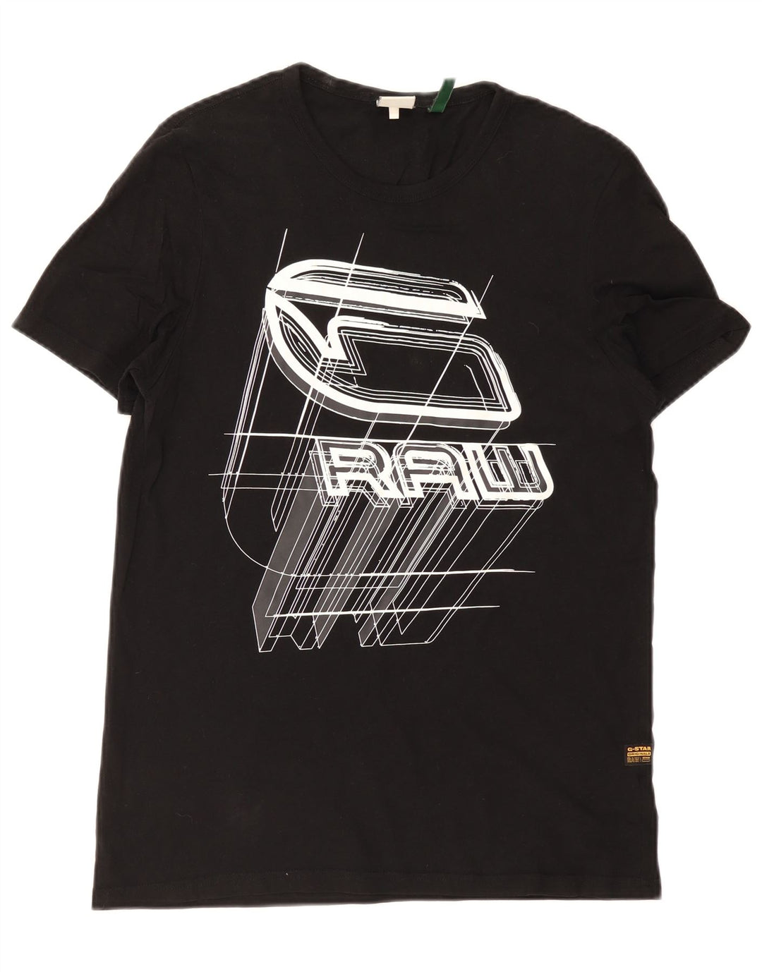 G-Star Herren Grafik-T-Shirt-Oberteil aus mittelschwarzer Baumwolle
