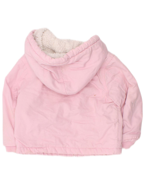 Carhartt Baby-Mädchen-Windbreakerjacke mit Kapuze, 12–18 Monate, rosa Baumwolle