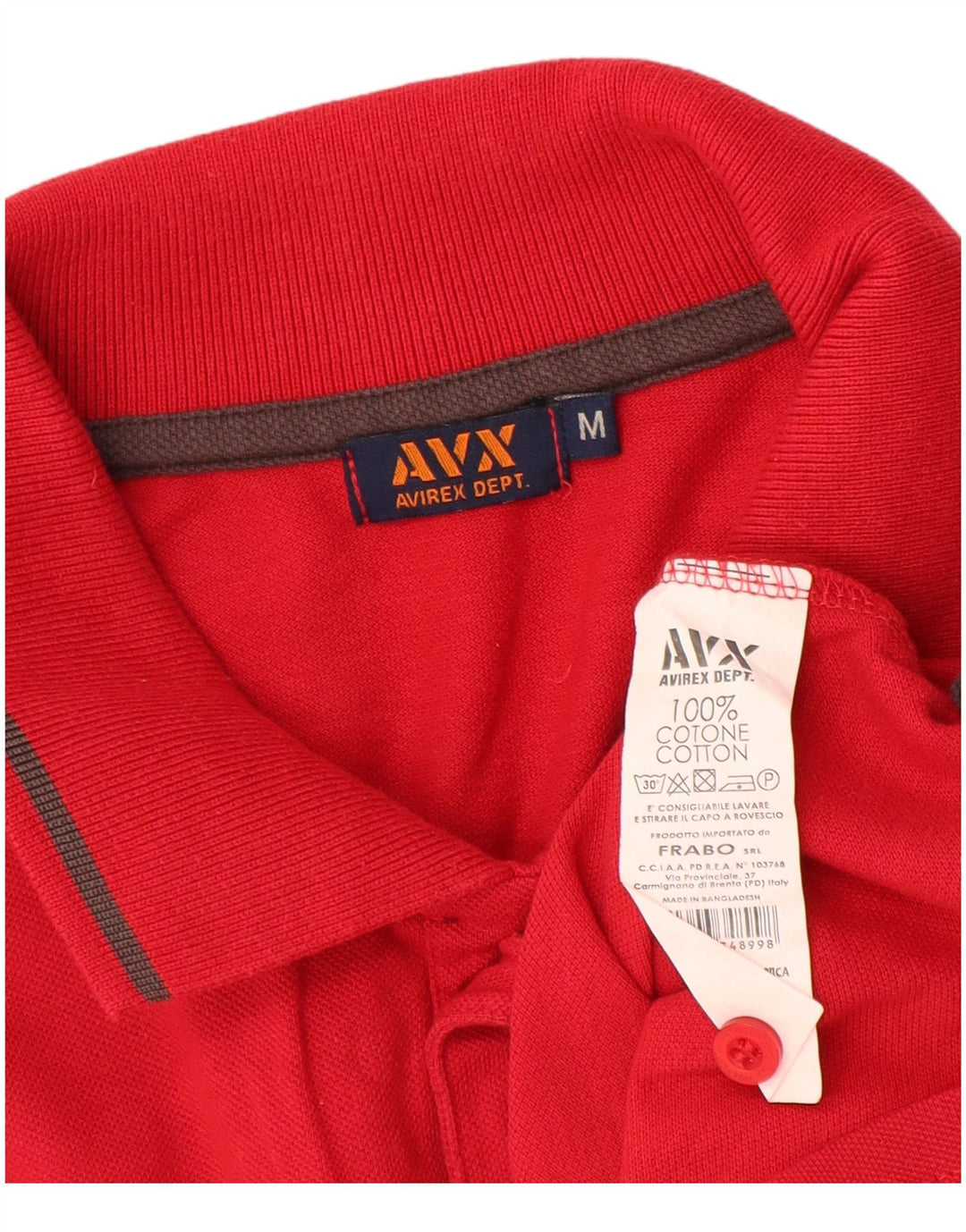Avirex Herren-Poloshirt aus mittelroter Baumwolle
