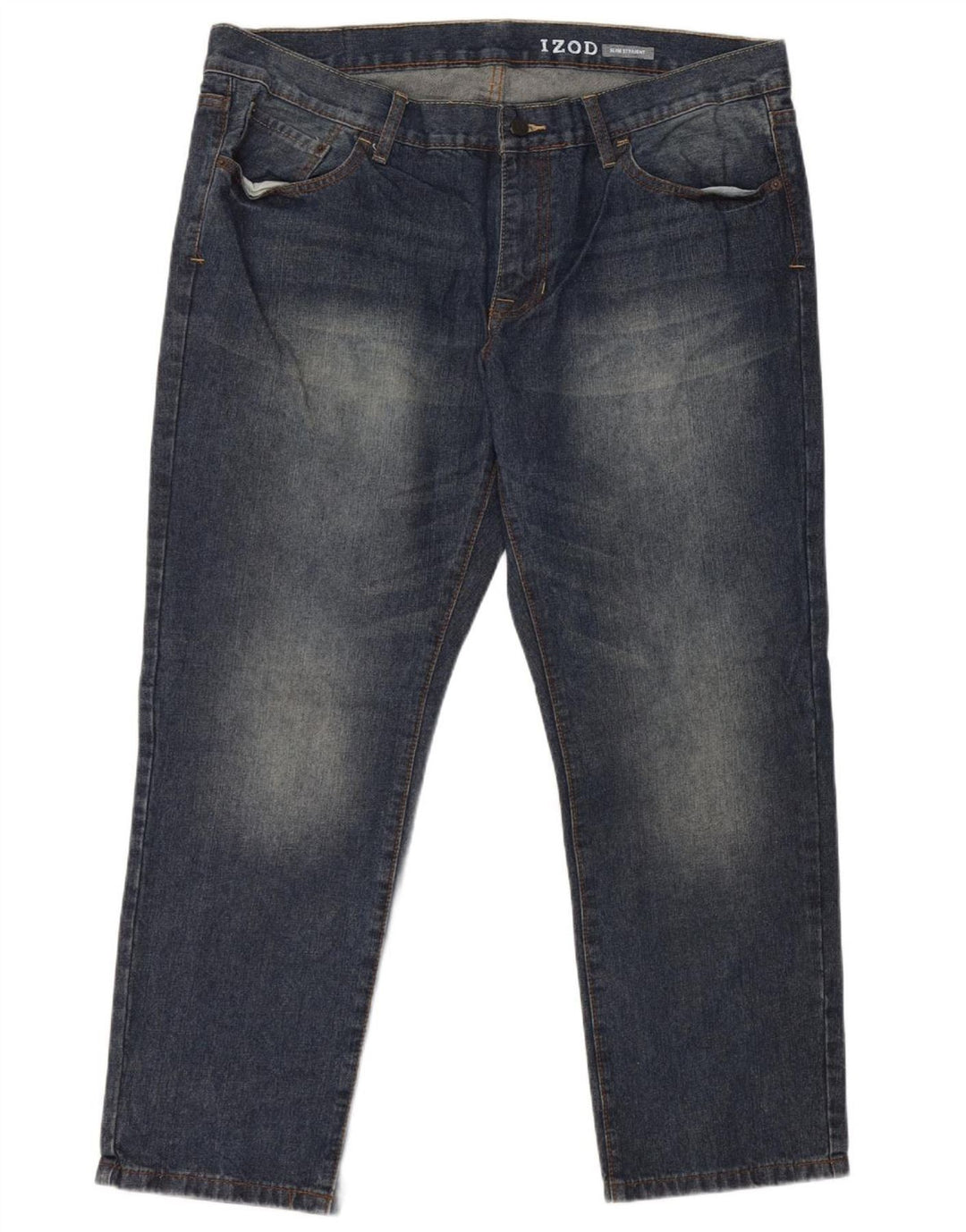 IZOD Herren Slim Straight Jeans W40 L30 Blaue Baumwolle