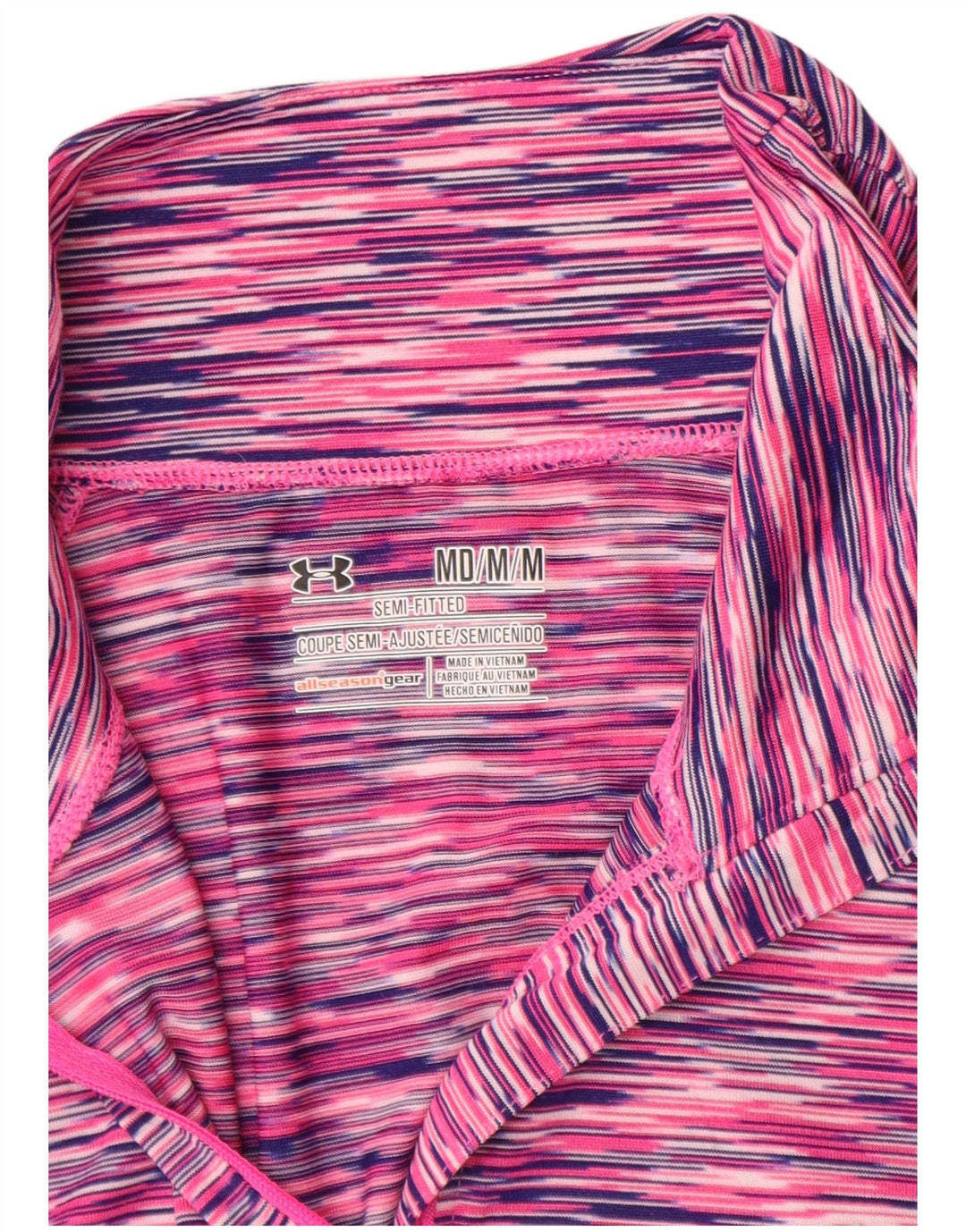 Under Armour Slim Fit Pullover-Trainingsanzugoberteil für Damen, UK 12, Mittelrosa