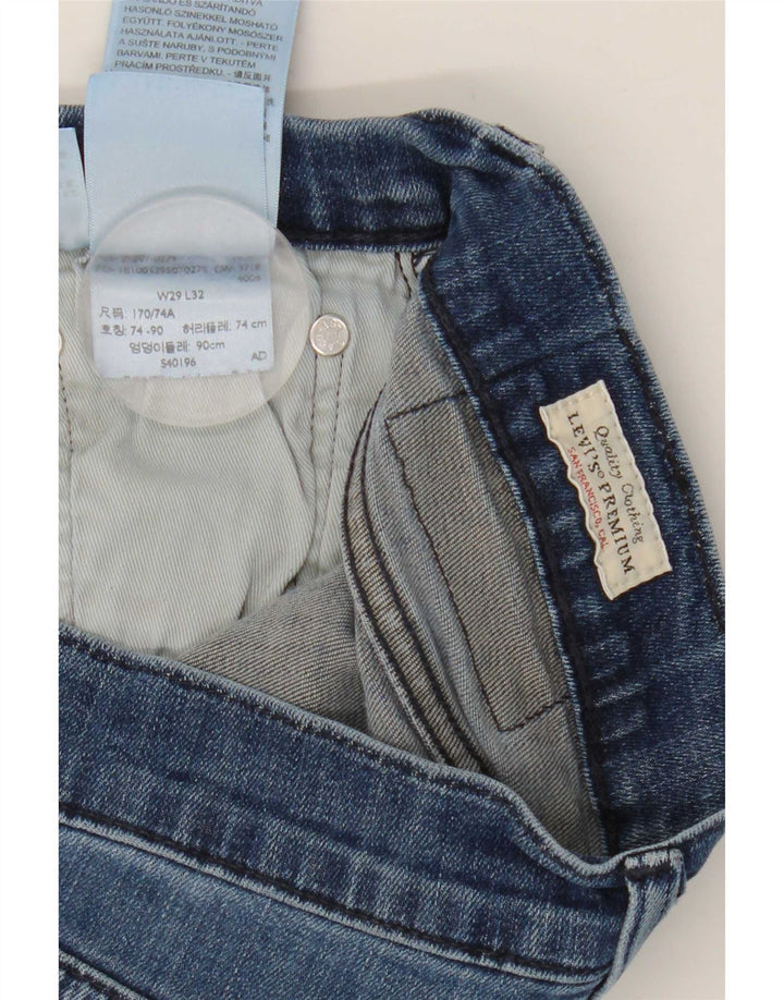 Levi's Damen Slim Jeans W29 L29 Blaue Baumwolle