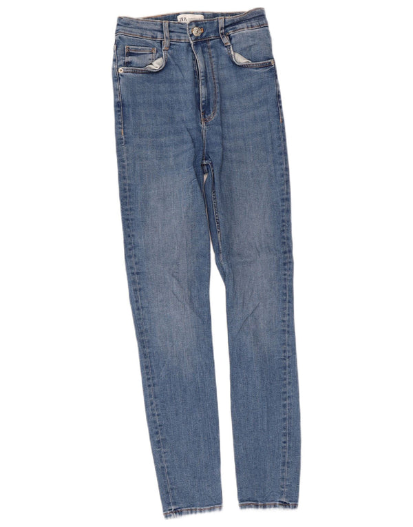 Zara Damen Skinny Jeans EU 36 XS W26 L26 Blaue Baumwolle