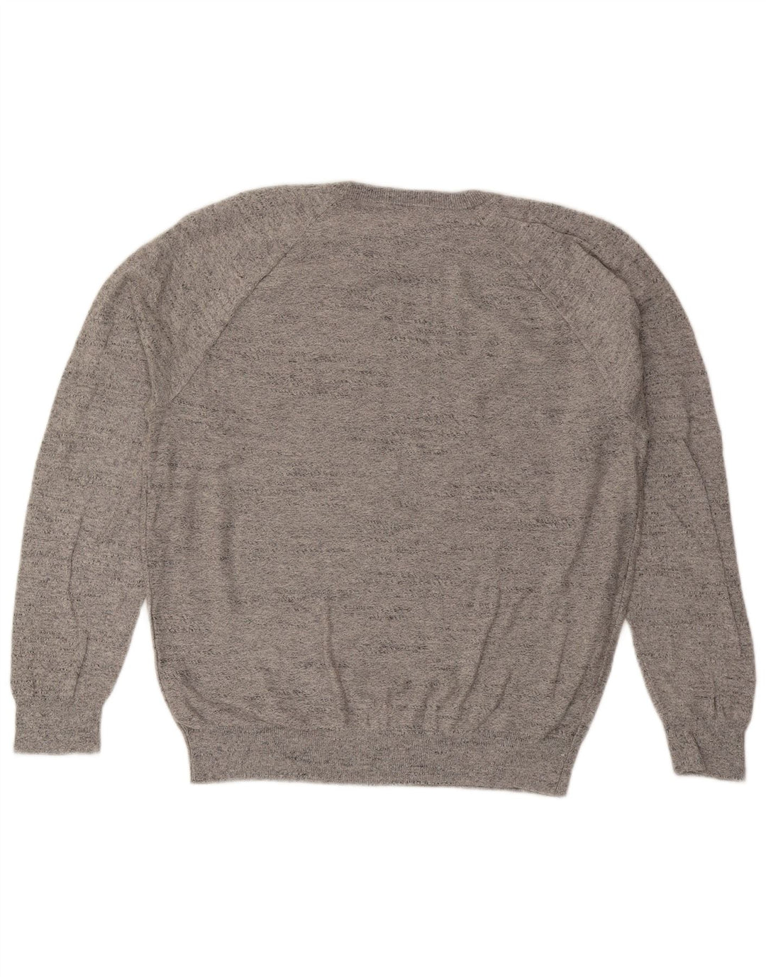 J. Crew Herren-Pullover mit Rundhalsausschnitt, groß, grau meliert, Baumwolle
