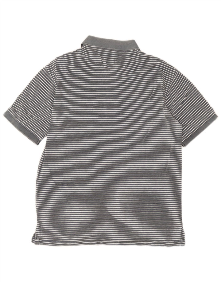 Polo Ralph Lauren Herrenhemd aus mittelblauer Nadelstreifen-Baumwolle