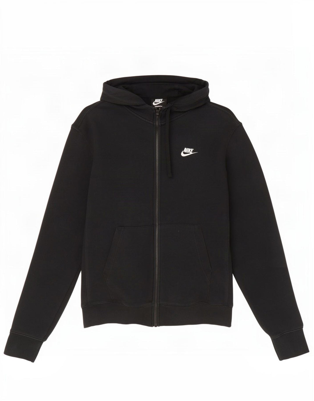 Nike Herren-Kapuzenpullover mit Reißverschluss, mittelschwarz, Baumwolle