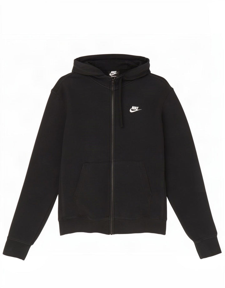 Nike Herren-Kapuzenpullover mit Reißverschluss, mittelschwarz, Baumwolle