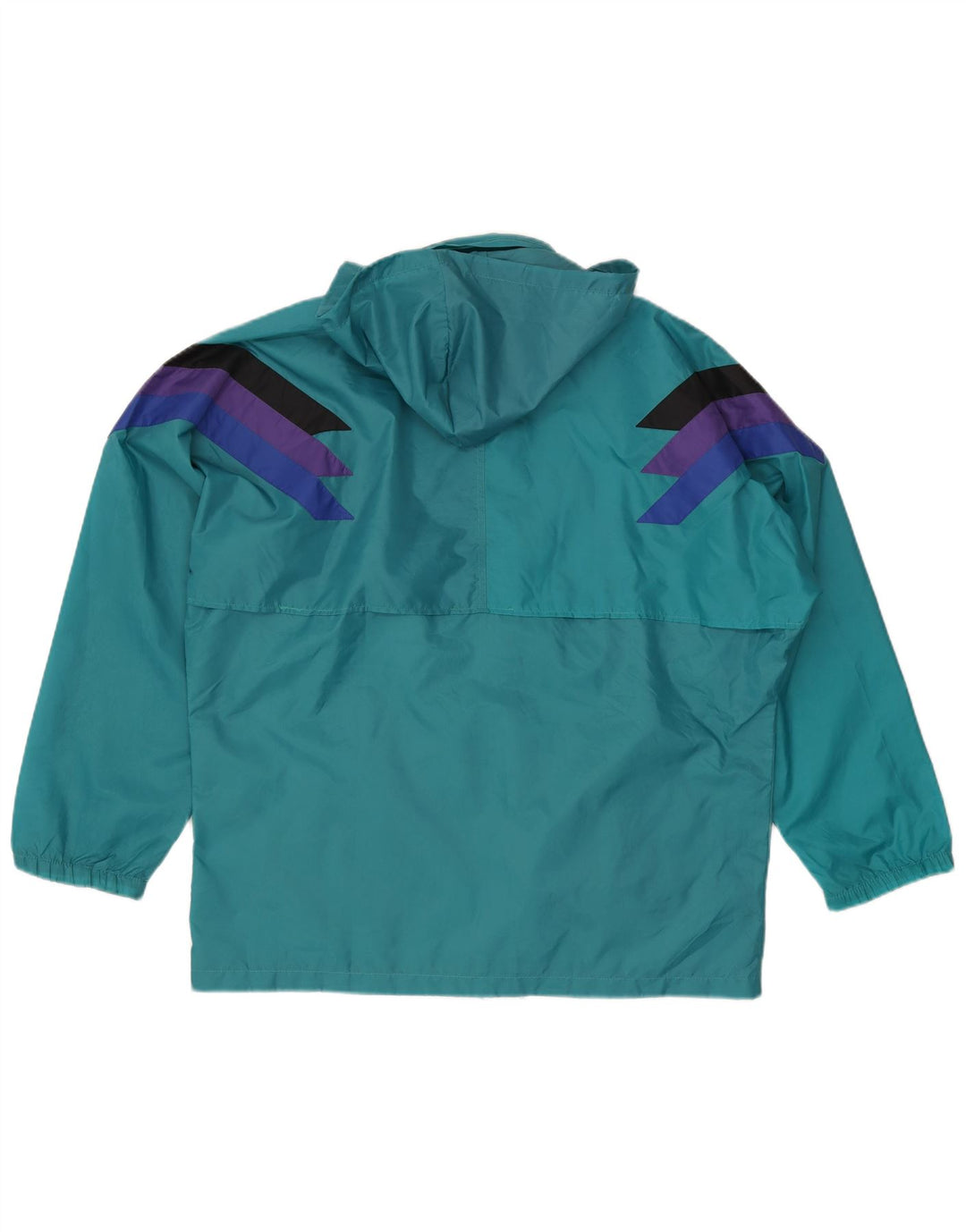 Adidas Herren-Regenjacke mit Kapuze, UK 38/40, Mitteltürkis, Farbblock