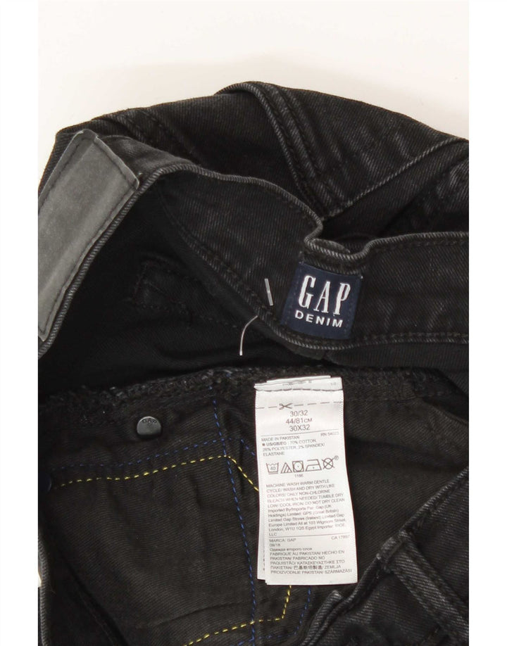Gap Damen Slim Jeans W30 L32 Schwarze Baumwolle