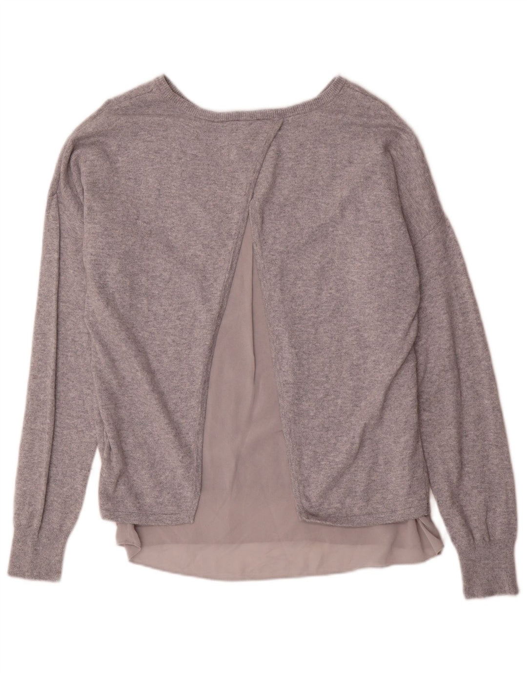 MARKS & SPENCER Damen Pullover mit U-Boot-Ausschnitt, UK 12, Mittelgrau