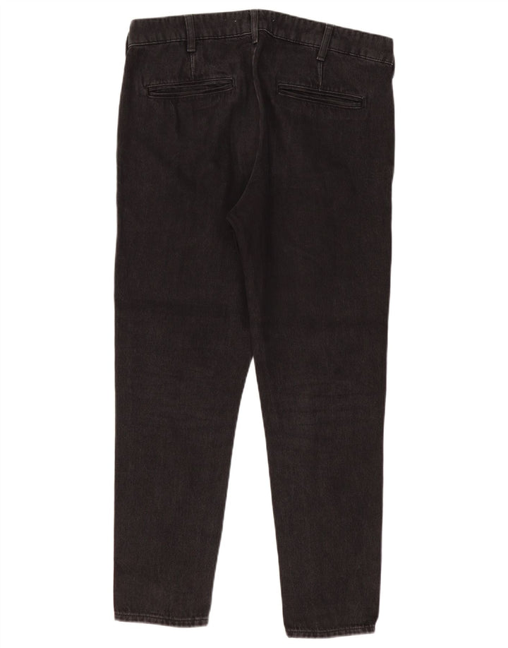 ZARA Herren Slim Jeans EU 42 Large W32 L27 Schwarze Baumwolle