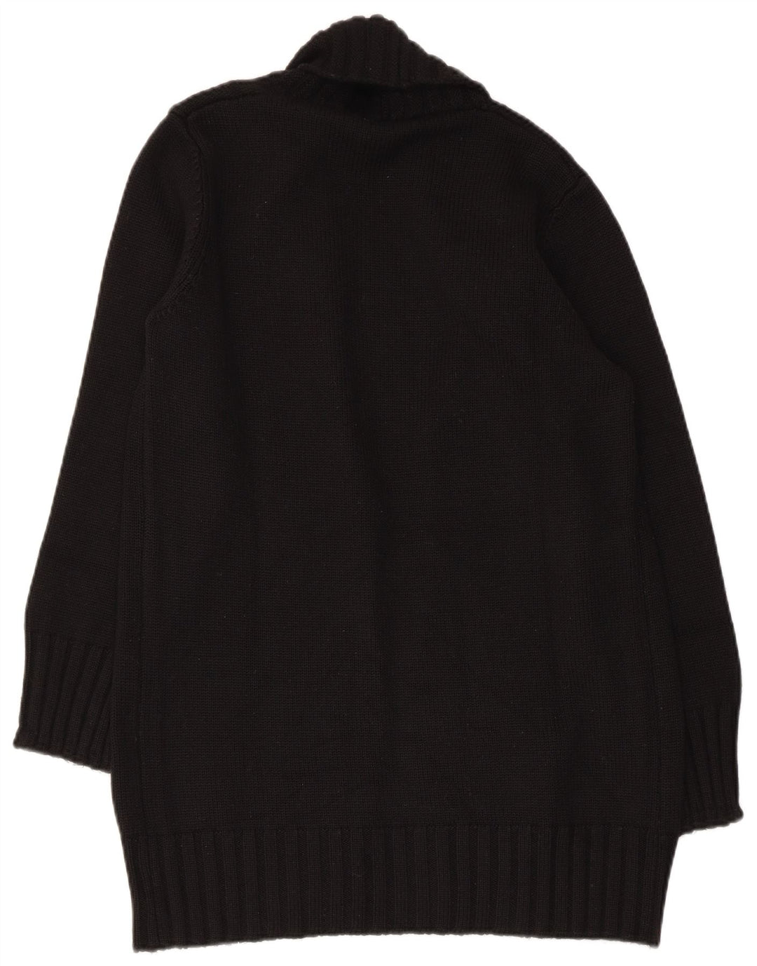 Benetton Damen-Strickjacke, offen, Gr. 12, mittelschwarz