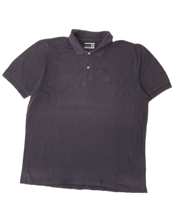 SERGIO TACCHINI Herren Poloshirt IT 54 XL Marineblau Baumwolle