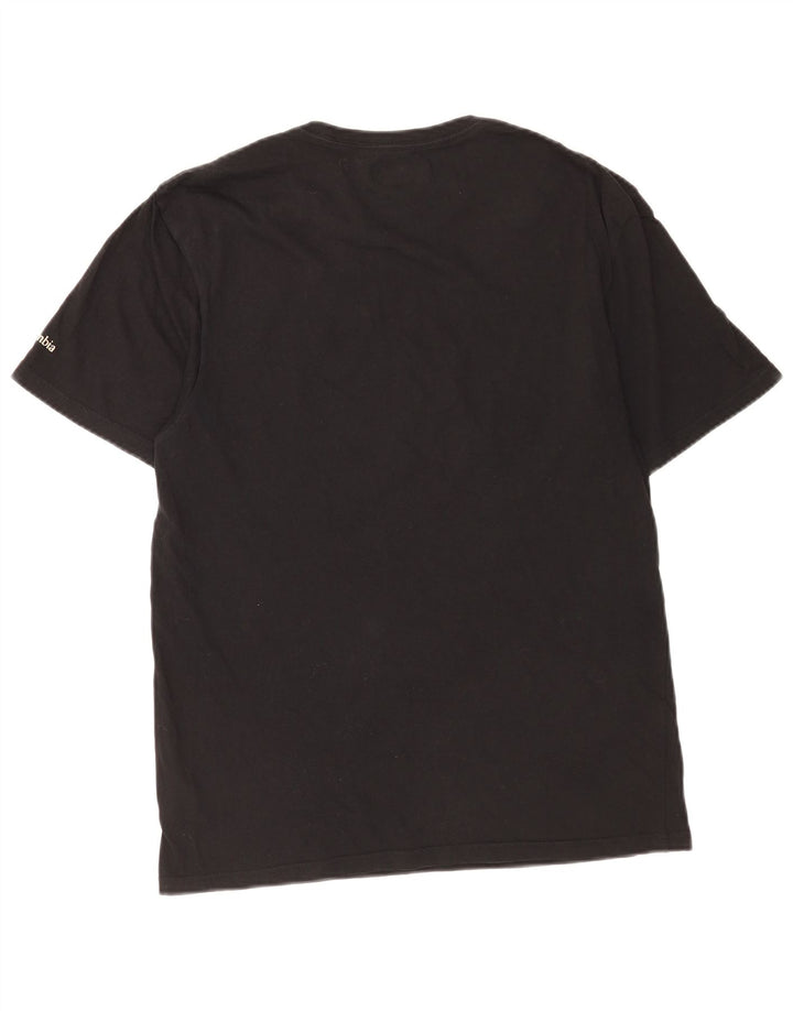 Columbia Herren T-Shirt Top Medium Schwarz Baumwolle