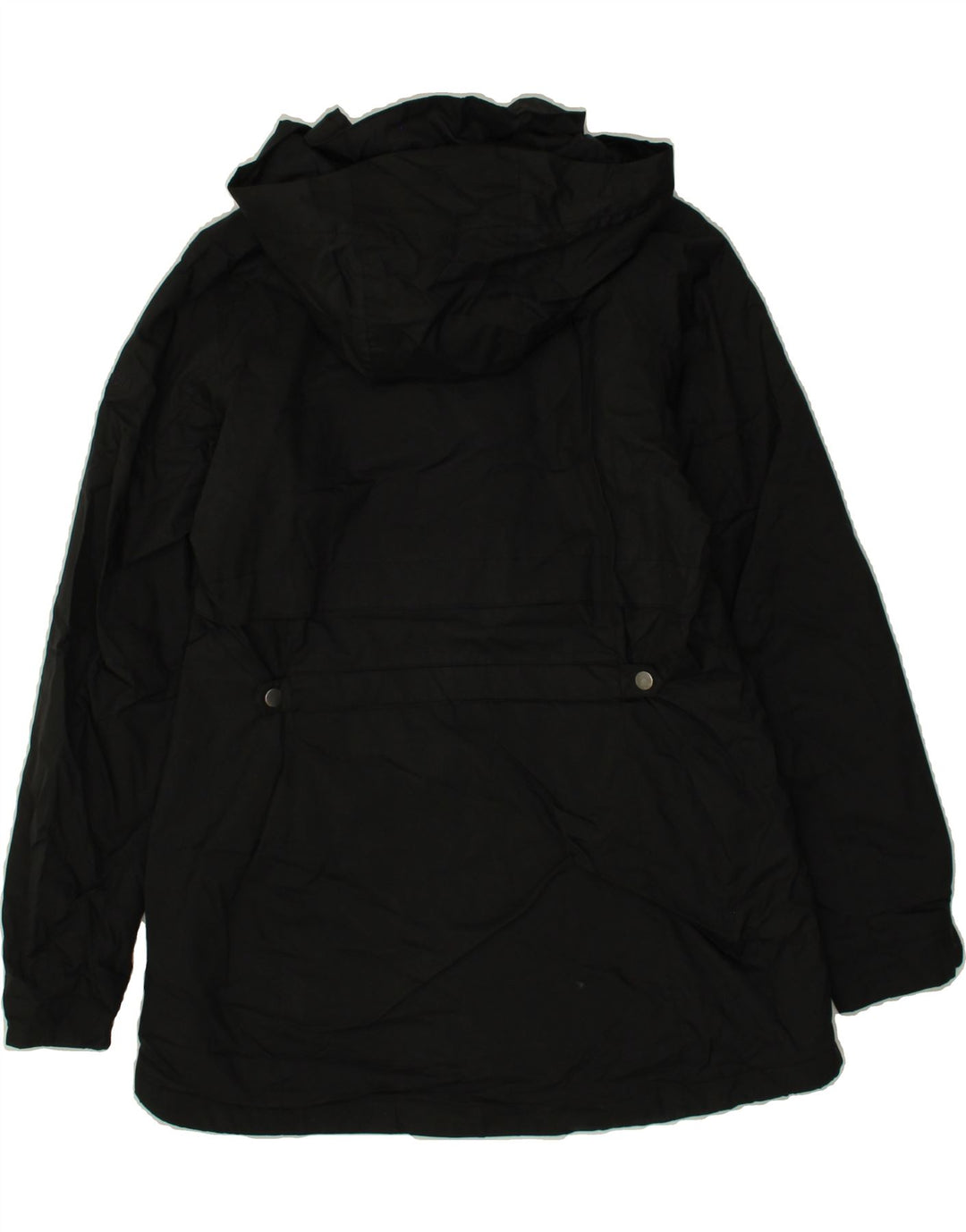 COLUMBIA Womens Hooded Windbreaker Jacket UK 14  Medium Black Polyester Vintage Columbia and Second-Hand Columbia from Messina Hembry 
