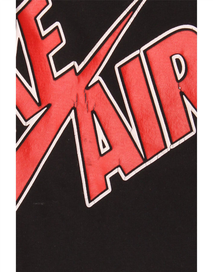Nike Herren Air Graphic Hoodie Pullover Mittelschwarze Baumwolle
