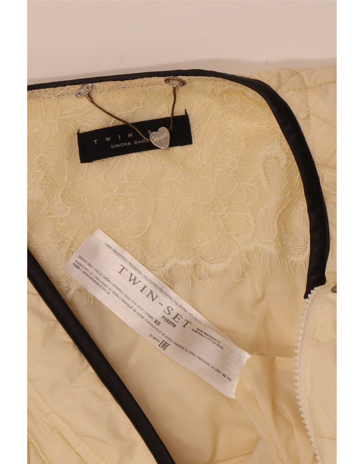 Simona Barbieri Damen Steppjacke UK 6 XS Off White Polyester