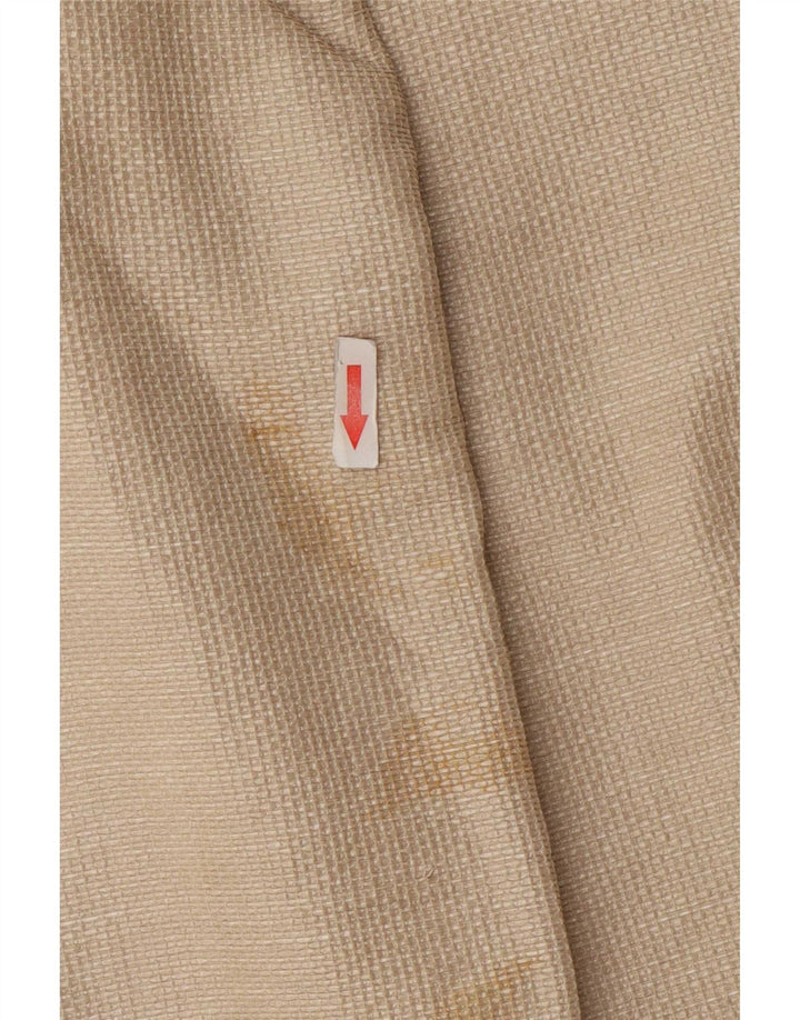 Zara Damen Blazer Jacke UK 12 Mittelbeige Baumwolle