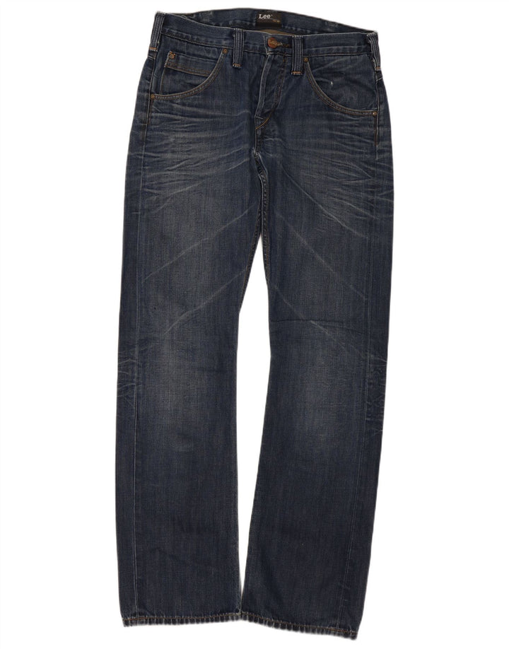 Lee Herren-Jeans mit geradem Flint-Einsatz, W32, L34, blaue Baumwolle
