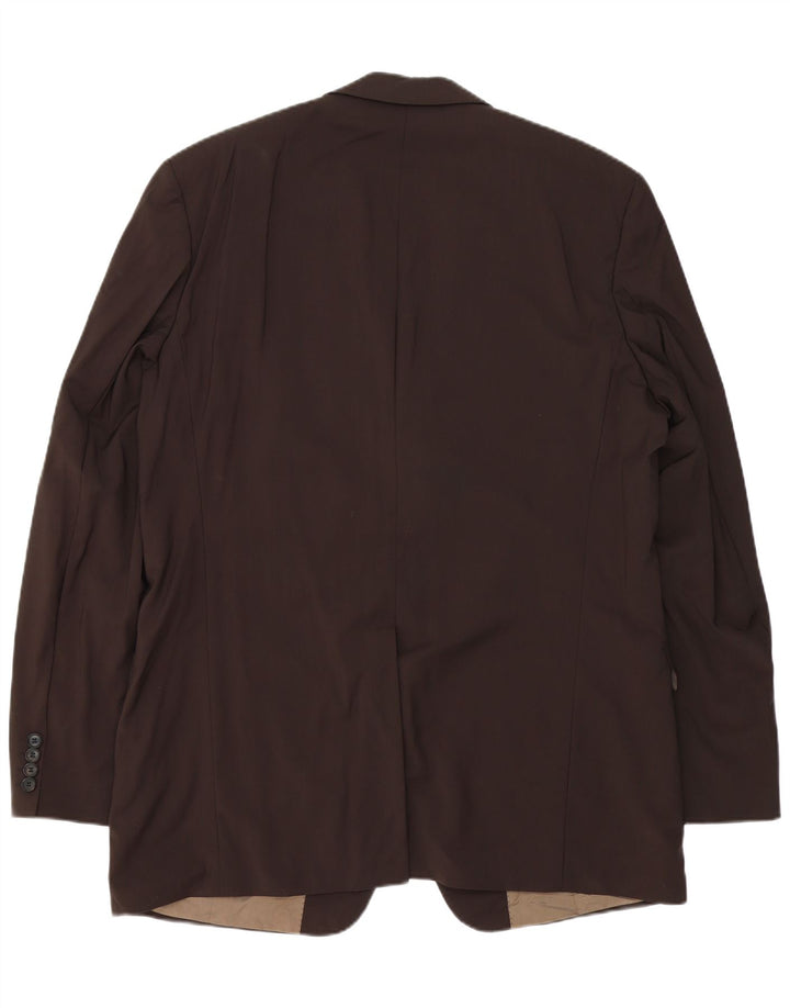 Cerruti 1881 Herren-Blazer mit 3 Knöpfen, IT 51, große braune Schurwolle