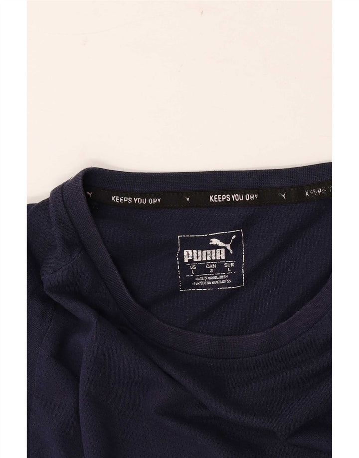Puma Herren T-Shirt Top Large Marineblau