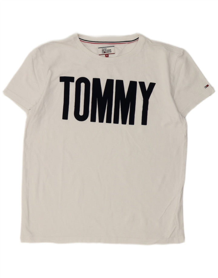 Tommy Hilfiger Herren T-Shirt mit Grafik, Mittelweiß